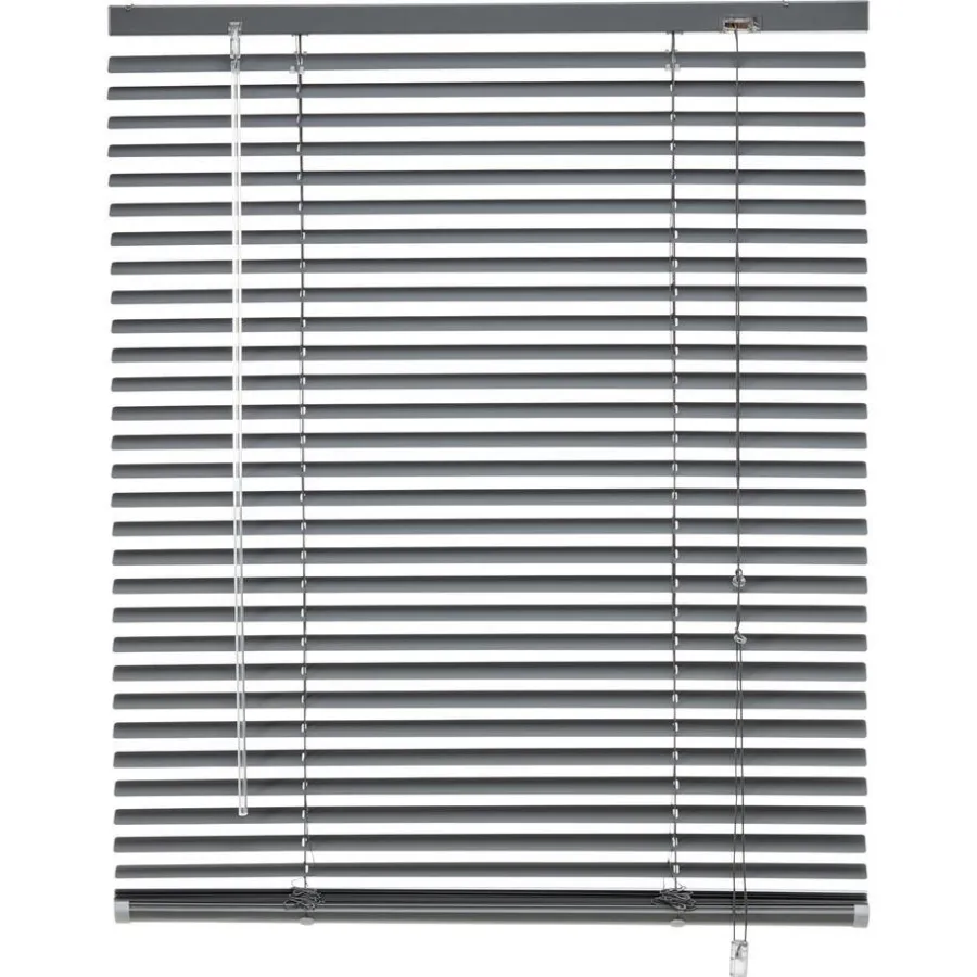 Kwantum Houten Jaloezieën|Jaloezieën*Aluminium Jaloezie Jade Antraciet 25mm 180x175 Cm