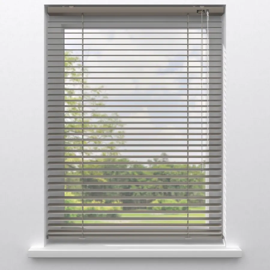 Kwantum Aluminium Jaloezieën|Jaloezieën*Fenstr Aluminium Jaloezie Dane 25mm Taupe