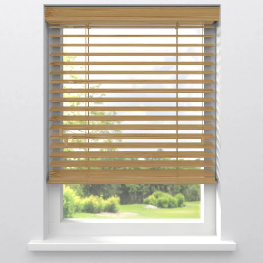 Kwantum Aluminium Jaloezieën|Houten Jaloezieën*Fenstr Bamboe Jaloezie Wietze Honing 50mm