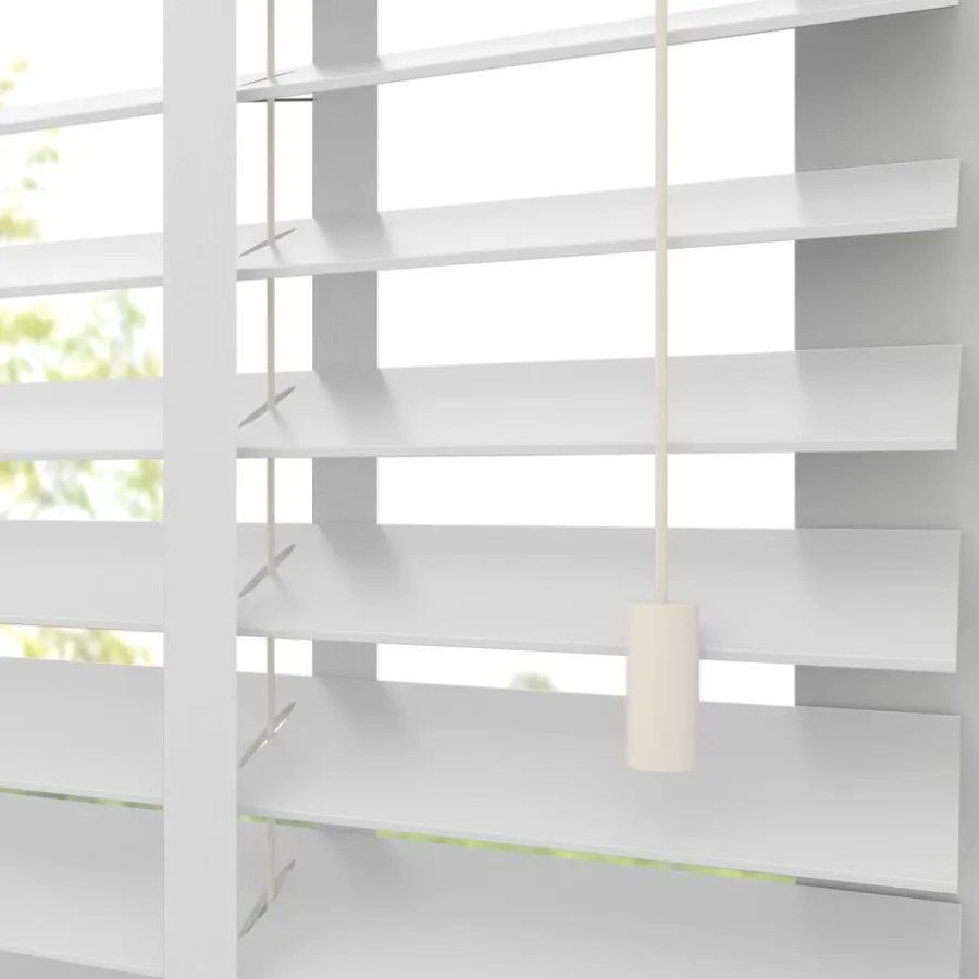 Kwantum Houten Jaloezieën|Jaloezieën*Fenstr Houten Jaloezie Hein Off-White 50mm Offwhite