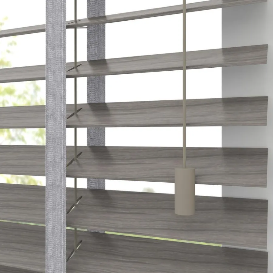 Kwantum Aluminium Jaloezieën|Houten Jaloezieën*Fenstr Houten Jaloezie Jens Licht Grijs 50mm LichtGrijs