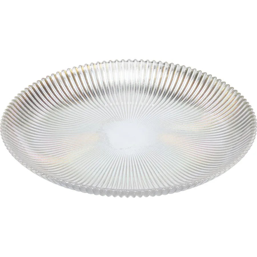 Kwantum Kerstservies|Borden*Gebaksbord Ribbel Holo - ⌀18cm