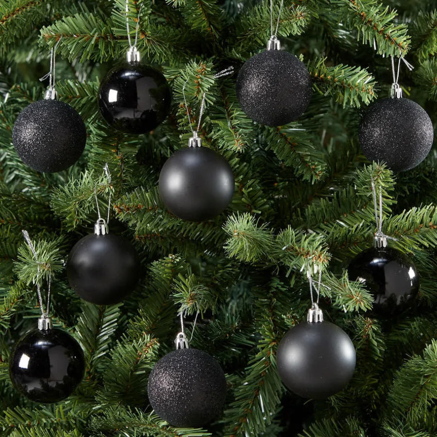 Kwantum Kerstballen & Kerstornamenten*Kerstbal 10 Stuks Zwart
