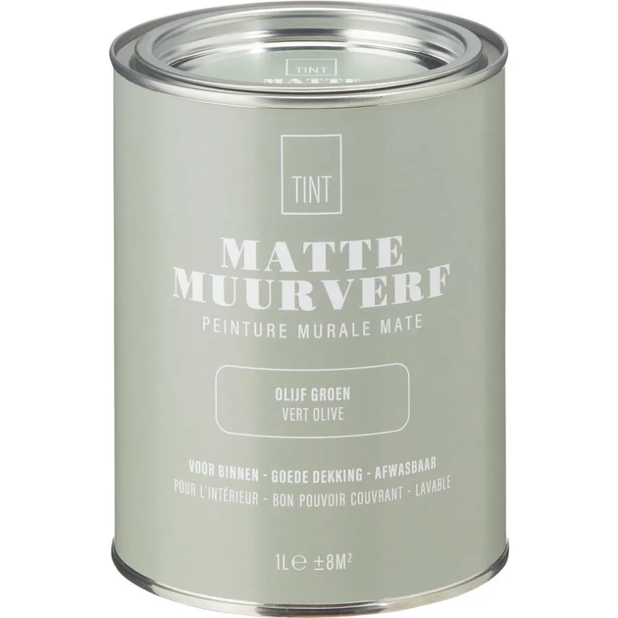 Kwantum Muurverf*Muurverf Mat Olijf Groen 1 L 1L