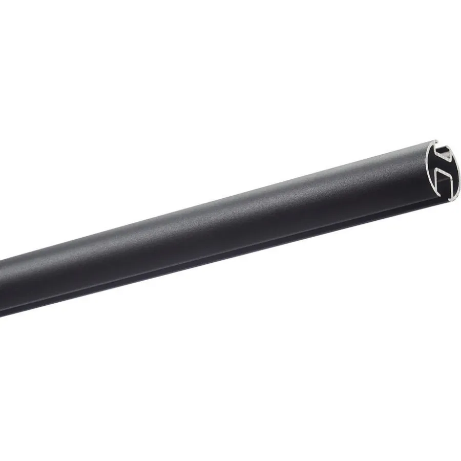 Kwantum Gordijnrails*Railroedeset 250 Cm Zwart Metaal - Ø28mm