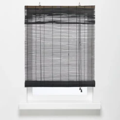 Kwantum Rolgordijnen*Rolgordijn Bamboe Zwart 100x220 Cm 100X220CM
