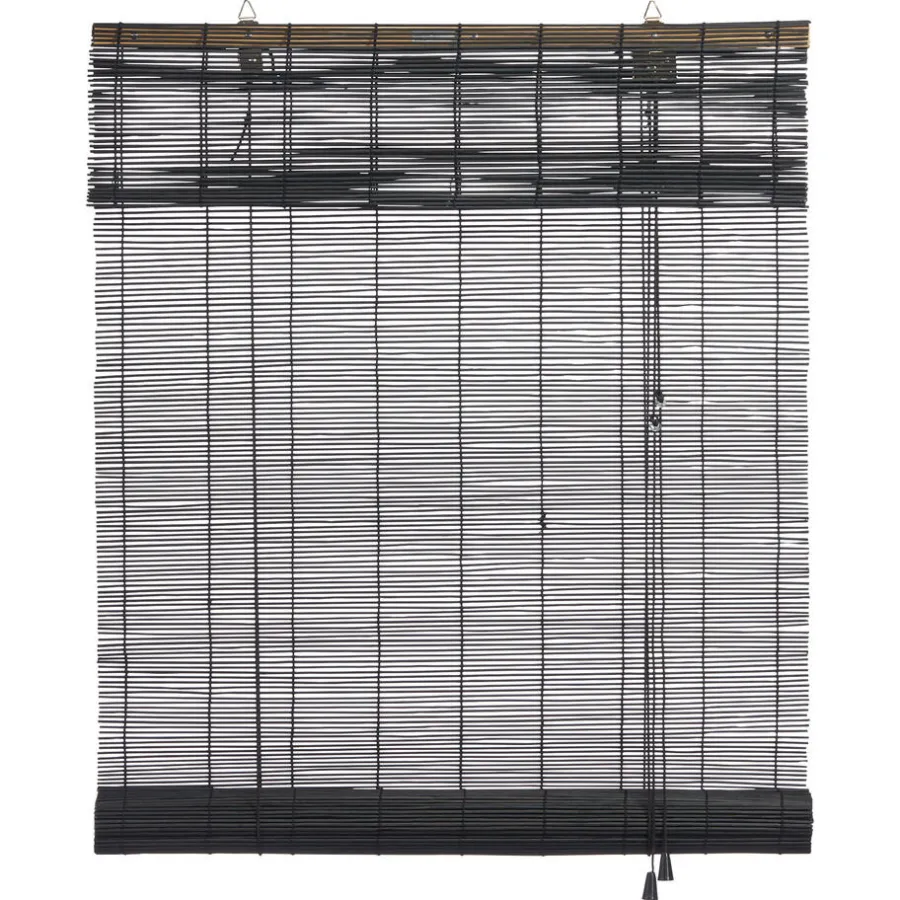 Kwantum Rolgordijnen*Rolgordijn Bamboe Zwart 100x220 Cm 100X220CM