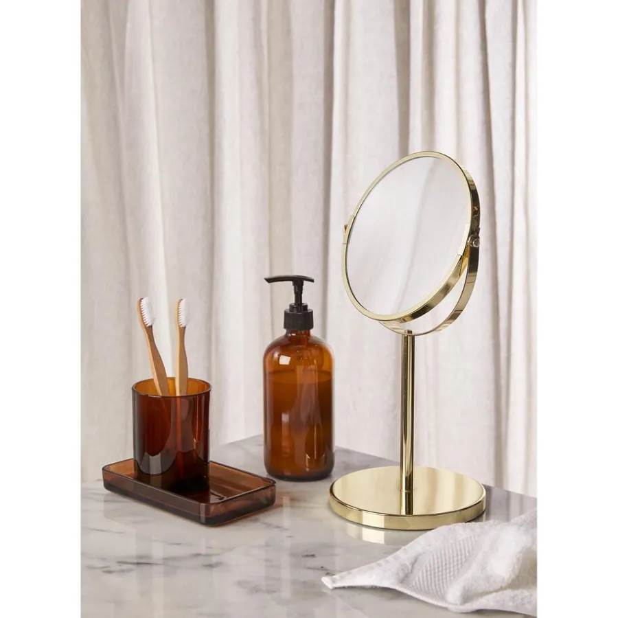 Kwantum Badkameraccessoires*Tray Apothekersglas Bruin