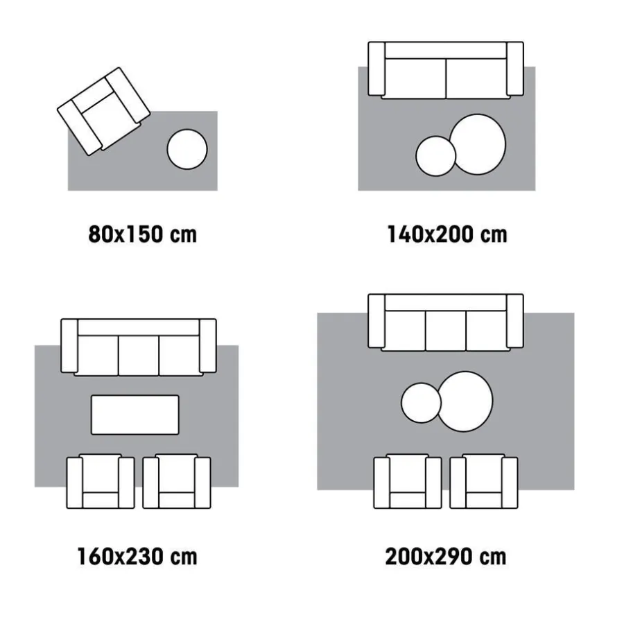 Kwantum Vloerkleden|Vloerkleden Woonkamer*Vloerkleed Alton 200x290 Cm