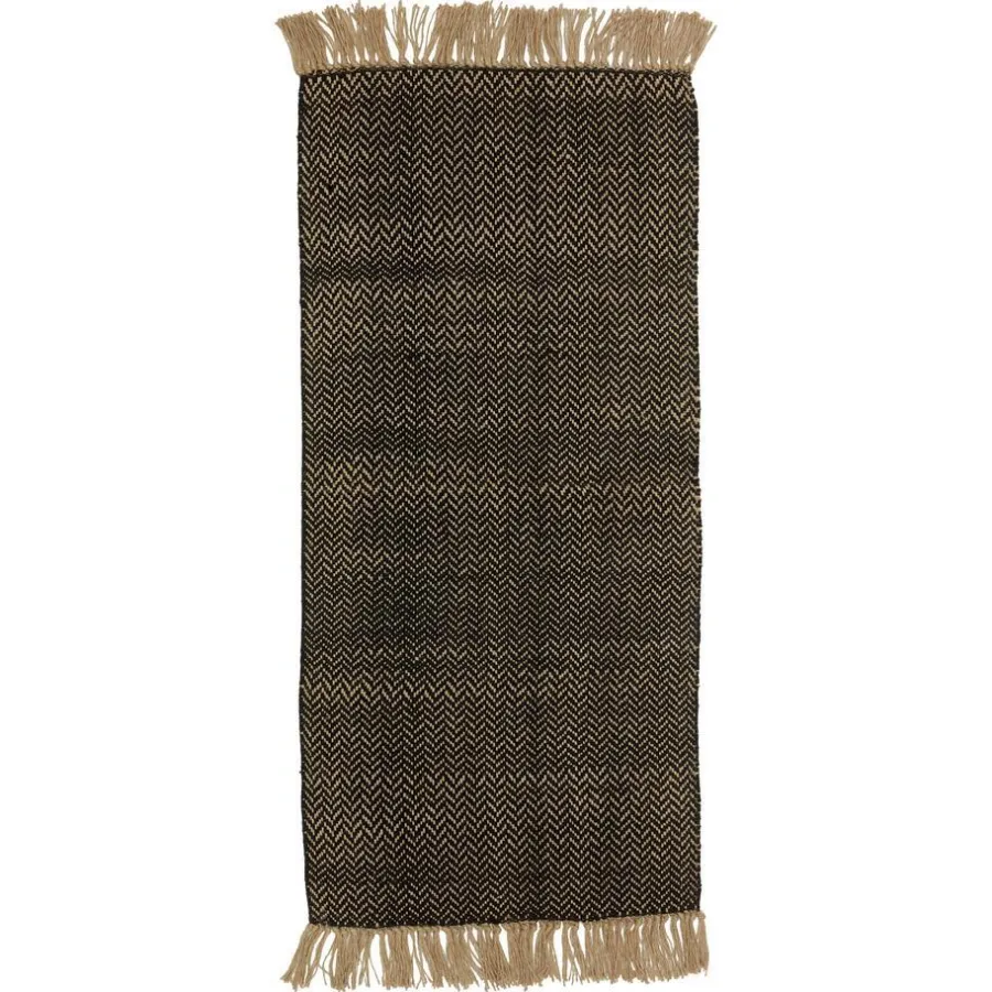 Kwantum Vloerkleden|Vloerkleden Woonkamer*Vloerkleed Buna Naturel Zwart